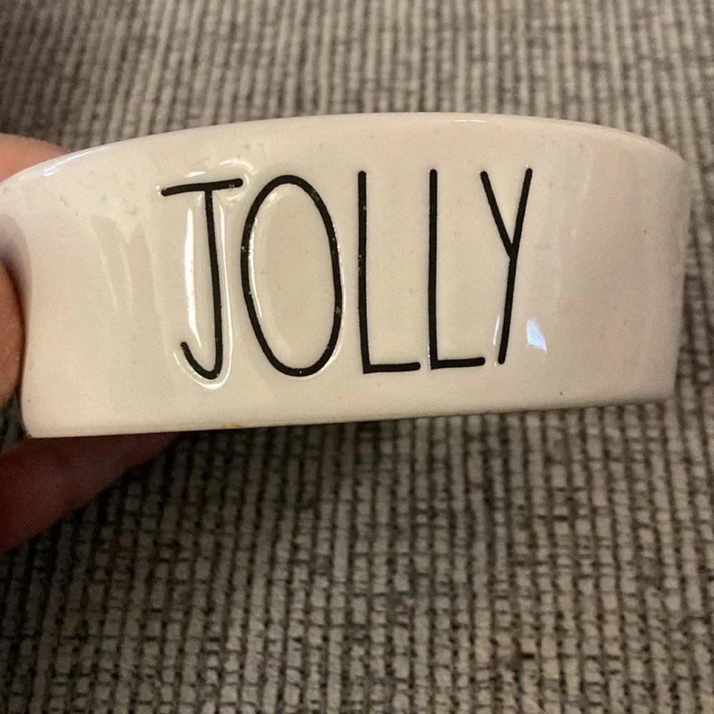 Rae Dunn Christmas cat bowls HOLLY & JOLLY